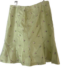 Floral Print A-Line Skirt in Blue, Green and White — listing 2