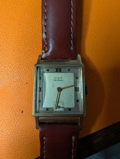 Vintage Elgin De Luxe Men's Wristwatch, Rectangular Tank Case with Sub-Seconds Dial
