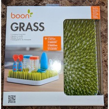 Boon Grass Countertop Baby Bottle Drying Rack with White Base