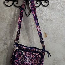 Vera Bradley Quilted Cotton Crossbody Hipster Bag in Burgundy/Maroon Medallion Print — listing 4