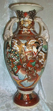 Royal Satsuma Style Moriage Vase with Geisha and Landscape Scene — listing 2