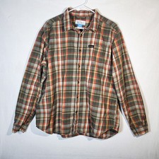 Columbia Sportswear Men's Plaid Flannel Button-Up Shirt, Purple