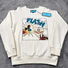 "Disney x Gucci" Interlocking GG Logo Sweatshirt with GG Monogram Sleeves, Burgundy — listing 2