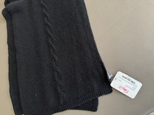 Portolano Blue Cashmere Silk Merino Wool Fringed Scarf/Wrap — listing 4