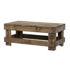 French Country Style Knotty Pine Coffee Table with Center Drawer and Cabriole Legs — listing 5