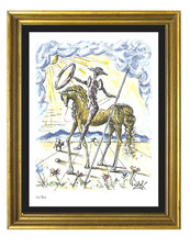 Salvador Dalí 'Don Quixote' Etching, Pencil Signed with Artist's Proof Notation, Framed