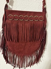 Mossimo Supply Co Faux Leather Fringe Hobo Bag in Tan — listing 3