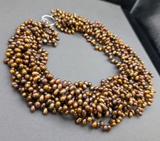 Multi-Strand Freshwater Cultured Pearl Torsade Necklace with Sterling Clasp — listing 2