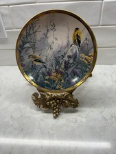 Vintage Cast Brass Leaf-Motif Folding Display Easel / Plate Stand — listing 4