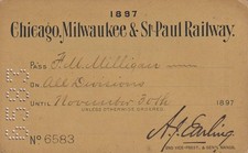 1900 Chicago, Milwaukee & St. Paul Railway Annual Employee Pass No. 4214 — listing 3