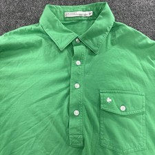 Criquet Striped Cotton Long-Sleeve Players Polo Shirt, Blue/Green Stripe, Size XXL — listing 4