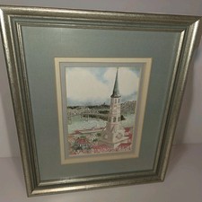 Bonnie Holden "A Time With Father" Framed Victorian House Print, Signed 1987 — listing 6