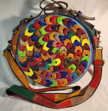 Amerileather Multicolor Patchwork Leather Crossbody Bag — listing 3
