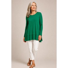 J.Jill 100% Merino Wool V-Neck Tunic Sweater, Plum, Size LT (Large Tall) — listing 2
