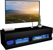 Large Wood Entertainment Center Wall Unit with Glass Display Cabinets and TV Console — listing 4
