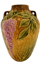 Roseville Wisteria 630-6 Pottery Vase Pair (Matched Set of Two) Neither is marked — listing 6