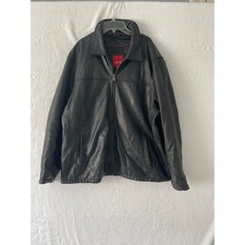 IZOD Leather Men's Black Lambskin Bomber Jacket, Size XL (New with Tags) — listing 5