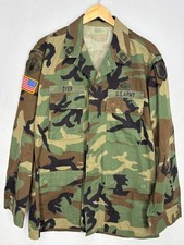 US Military M81 Woodland Camouflage BDU Coat (Hot Weather, Short Sleeve Modified) - Large Regular — listing 5