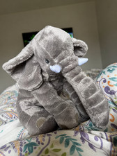 Plush Elephant Stuffed Animal, Soft Grey Fur — listing 2