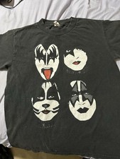 KISS "Alive!" '75 Band Graphic Distressed T-Shirt — listing 6