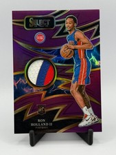 2024-25 Panini Select Ron Holland II Blue Cracked Ice Prizm Rookie Card