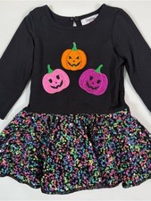 Counting Daisies Girls Halloween Pumpkin Dress with Sequin Skirt, Size 4/5 — listing 3