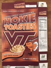 Hokie Toasties Limited Edition Collector's Box Virginia Tech Frosted Corn Flakes Cereal Box — listing 3