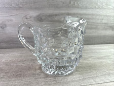 Fostoria American Small Pitcher / Jug, Cubist Pattern Clear Crystal — listing 3