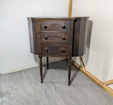 Antique Sheraton-Style Mahogany Martha Washington Sewing Cabinet Stand with Inlaid Banding — listing 5