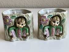 Vintage Figural Elf/Pixie in Red Hat Ceramic Planter — listing 5