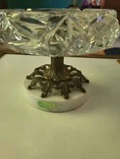Vintage Italian Stacked Crystal Ball Table Lamp with Marble Base — listing 3