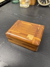 Handcrafted Wooden Marquetry Quilt-Pattern Hinged Keepsake Box — listing 3