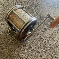 Vintage Penn Senator 9/0 Big Game Conventional Saltwater Reel with Green Marbled Handle Knob — listing 6