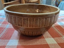 Brown Glazed Stoneware Bowl, Unmarked, listing 2