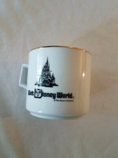 Vintage Disneyland Walt Disney Productions Castle Logo Ceramic Coffee Mug with Gold Rim, Made in Japan — listing 4