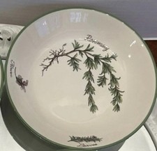 Over and Back Italian Ceramic Herb Botanical Rim Soup/Pasta Bowl - Parsley Pattern — listing 5