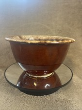Hull Pottery Brown Drip Glaze Oven Proof Casserole/Serving Bowl
