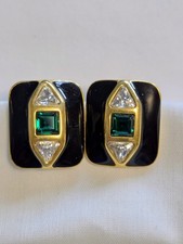 Vintage Monet Gold Tone Wavy Round Disc Clip-On Earrings — listing 3