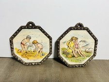 Artini Sculptured Engraving Hand-Painted Ice Cream Vendor Scene — listing 6