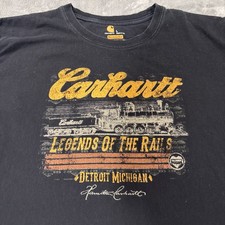 Carhartt N°89 Detroit Graphic Black T-Shirt, Vintage Style Retro, Size L — listing 2