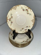 Homer Laughlin Eggshell Nautilus Saucer with Pink Apple Blossom Pattern — listing 6