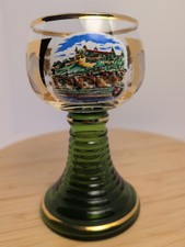 Vintage Roemer German Wine Glasses with Green Beaded Prunt Stems (Set) — listing 5