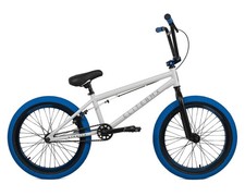 Elite BMX 20" Freestyle Bike, Matte Black with Blue Tires, listing 4