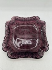 Vintage Clear Pressed Glass Petal Serving Plate, 9 inch Sunflower/Starburst Pattern — listing 3
