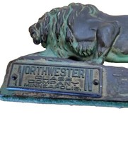 Cast Metal Figural Statue of a Woman in Flowing Dress, Draped Semi-Nude on Circular Plinth — listing 6