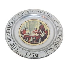 Miniature Pewter Writing Desk with Declaration of Independence, Quill & Inkwell, listing 3