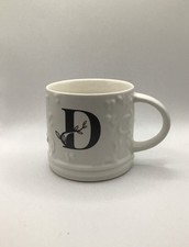 Ceramic Monogram "D" Coffee Mug, Cream with Black Rim — listing 4