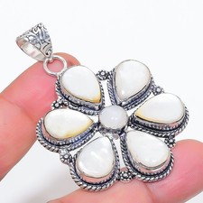 Sterling Silver Cushion-Cut Mother-of-Pearl Ring with Twisted Band — listing 3