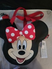 Disney Parks Minnie Mouse Big Face Graphic T-Shirt with Glitter Bow