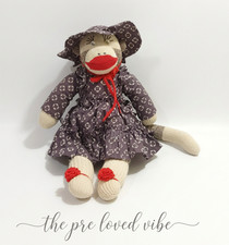 Lot of 3 Vintage Handmade Sock Monkeys (Rockford Red Heel Style) — listing 6